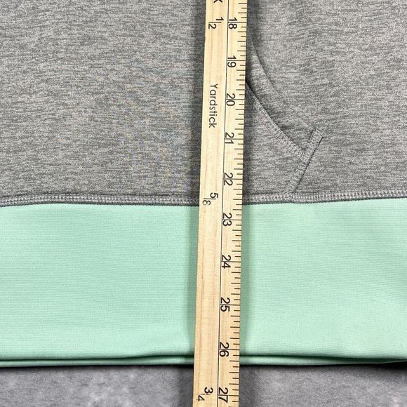 Nike Gray Green Hooded Sweatshirt Athletic Hooded Pockets Drawstring Size: M - Picture 9 of 15